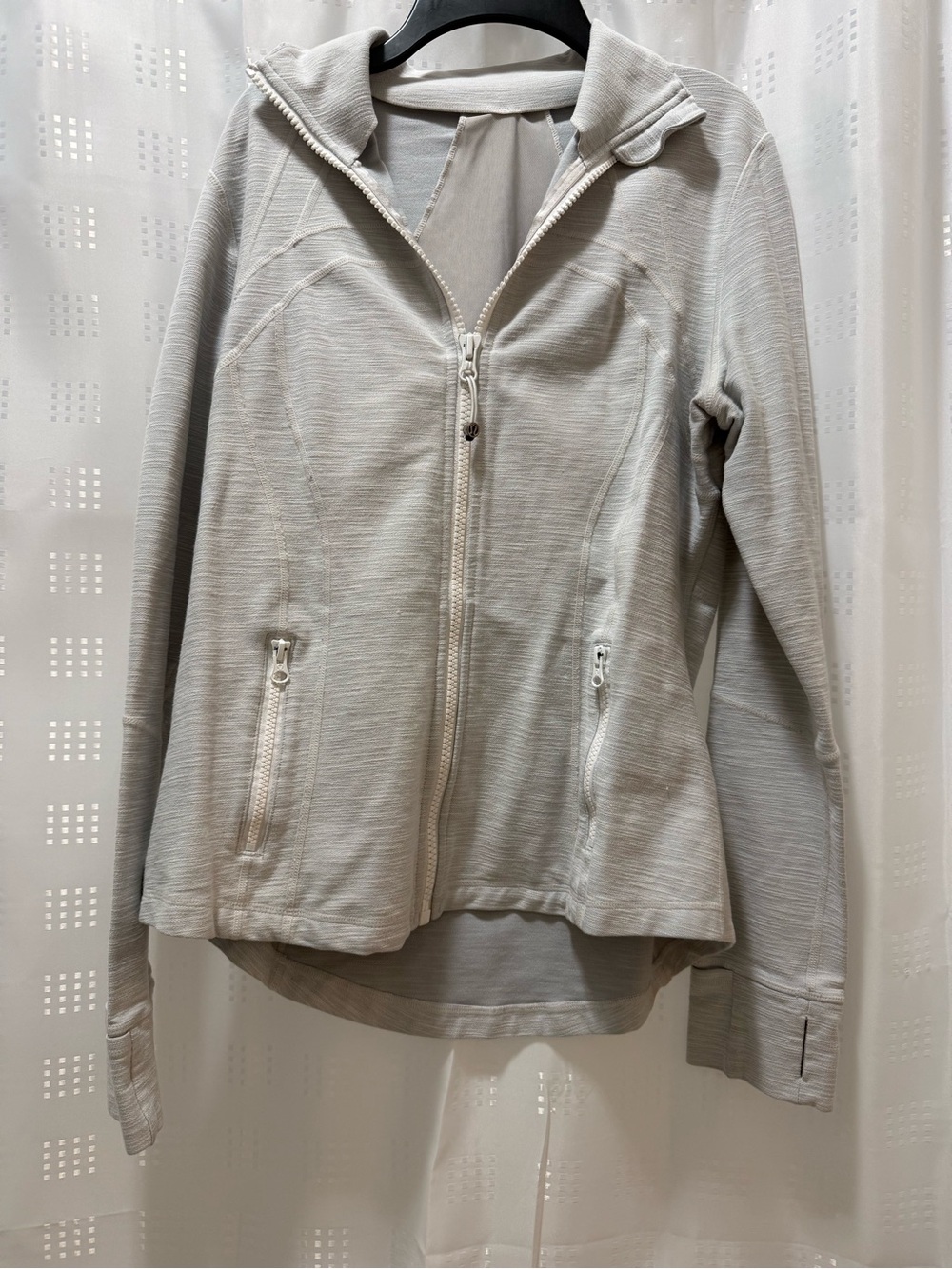 lululemon athletica vintage Light Gray Full-Zip Utility Jacket